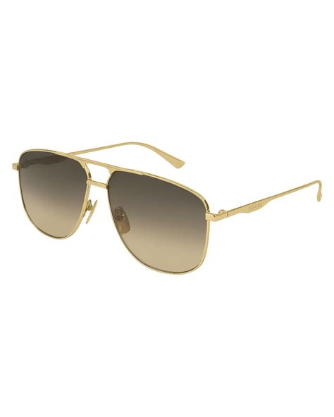 Metal Pilot Sunglasses in Gold 